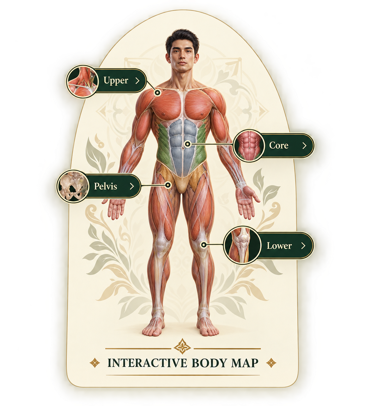 Semi-realistic human anatomy reference